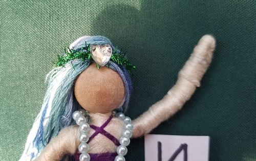 Fairy Doll & Accessories - 26 Piece Set - Purple Hair - Removable Clothes - Dollhouse - 6'' Tall - Handmade