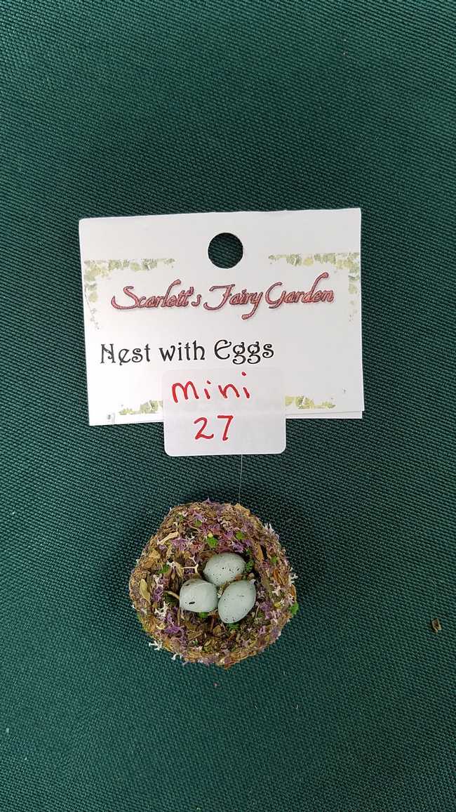 Read more: Miniature Bird Nest - Three Tiny Blue Eggs - Dried Flowers - Dollhouse - Fairy - Fairy Garden - 1'' - Hand Made