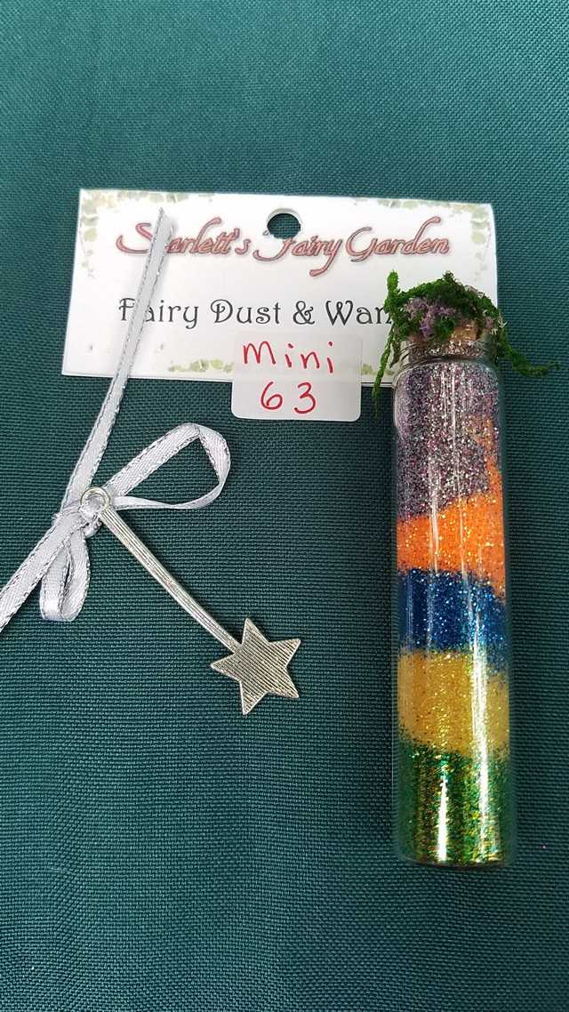 Read more: Miniature Fairy Dust - Multi Colored Glitter - Glass Bottle - Silver Star Wand - Dollhouse - Fairy - 3'' - Hand Made